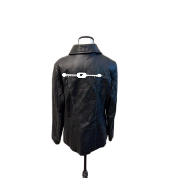 Vintage New York by Winlit women's black leather jacket. Size L. - Picture 5 of 10